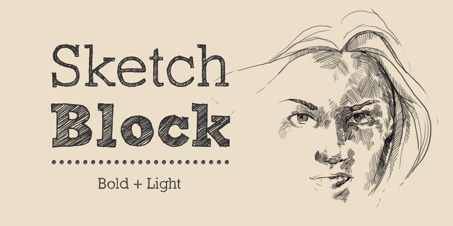 Ejemplo de fuente Sketch Block #1